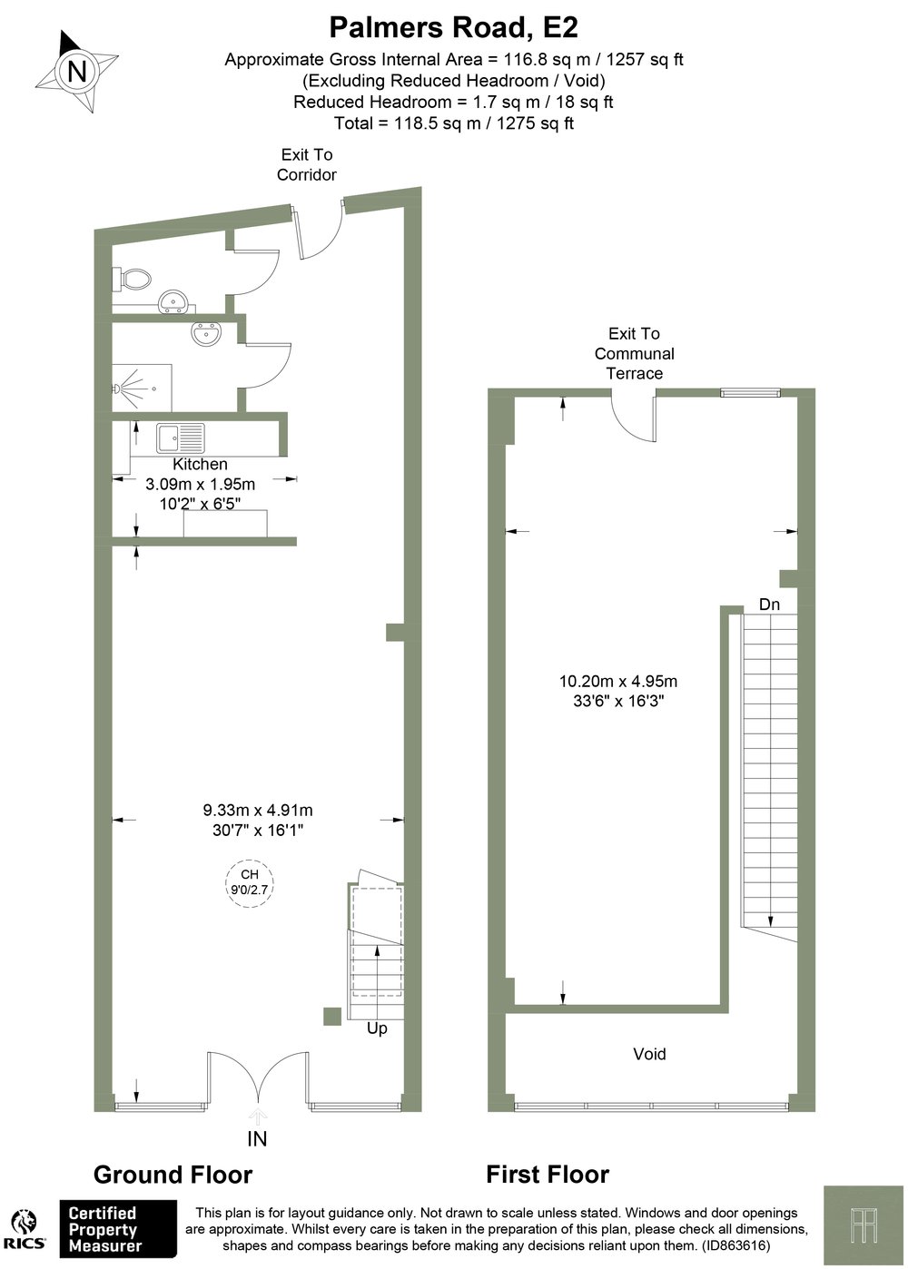 Palmers Road, Bethnal Green floorplan