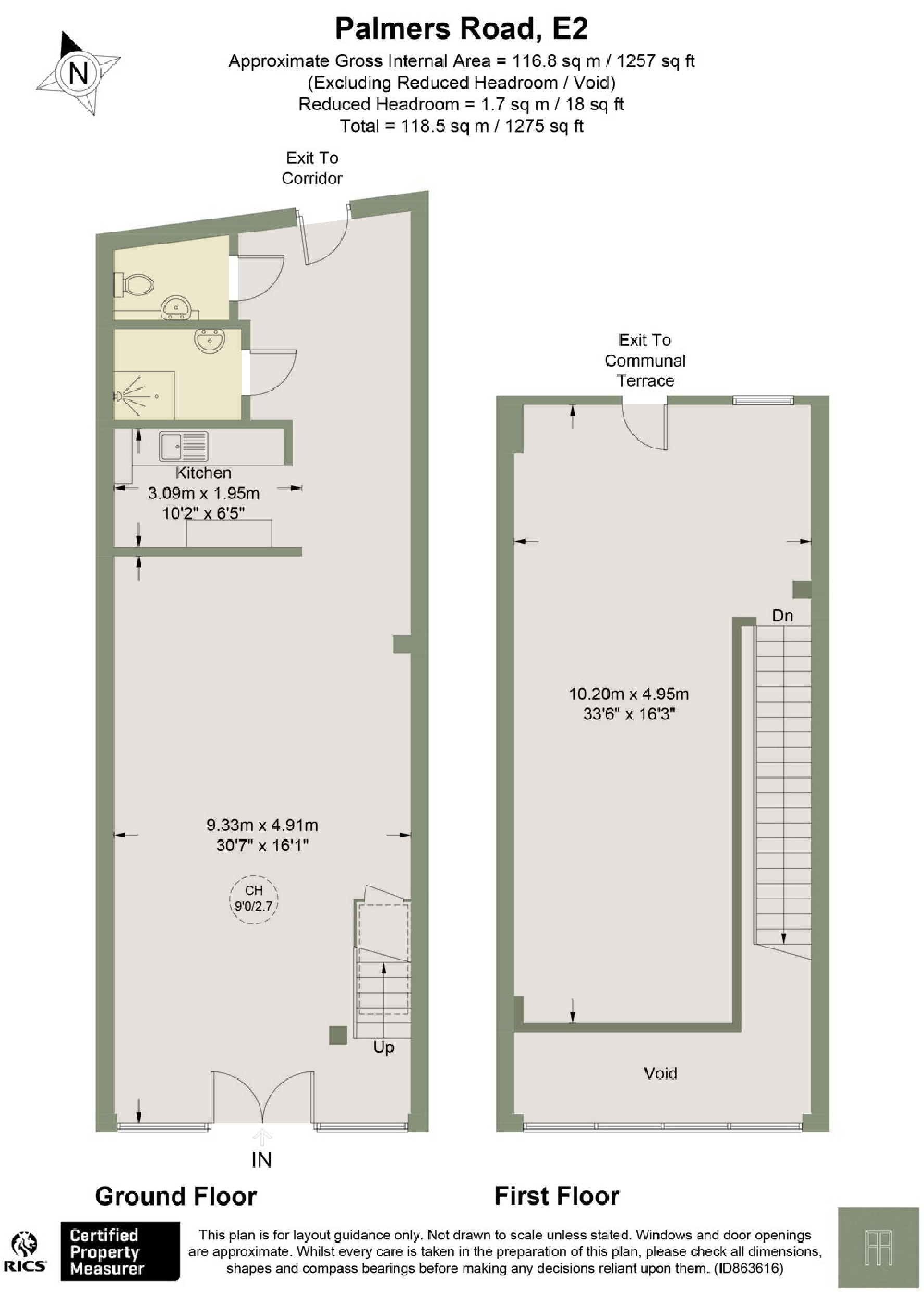 Palmers Road, Bethnal Green floorplan